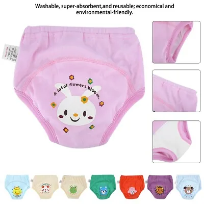 $28.37 • Buy 8PCS Baby Boy Girl Infant Kids Toilet Potty Training Pants Cloth Nappy Underwear