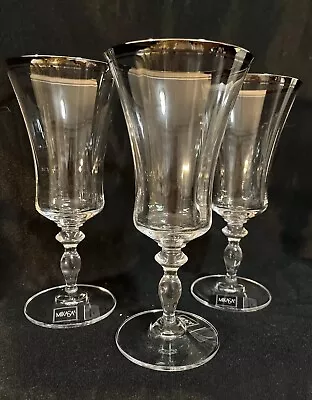 (3) MIKASA Jamestown Platinum ICED TEA Beverage Glasses Crystal Austria • $37