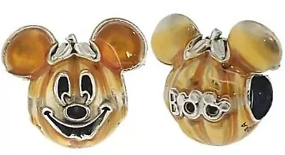 100% Authentic PANDORA Disney Mickey Mouse Pumpkin Boo Charm W/ Pandora Pouch • $28.99