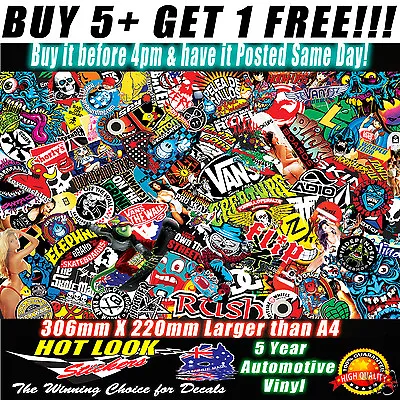 JDM Sticker Bomb Skateboard Snowboard Surfboard Suit PS4 Laptop Car Wrap Sheet • $9.99