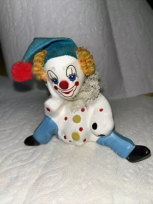 Vintage Clown Figurines  Felt Hats Made In Taiwan Circus MCM • $6