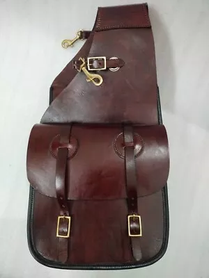 Leather Premium Vintage Brown Saddle Bag For Horse  Horse Gifts • $149