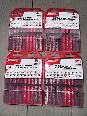 4 Sets Diablo Wood & Metal Jig Saw Blade Set In Case 12 Piece NEW Factory Sealed • $19.88