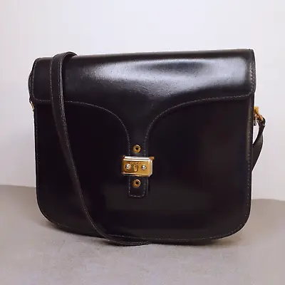 £211.57 • Buy Authentic Vintage Gucci Leather Black Shoulder Crossbody Bag Shoulder Pouch