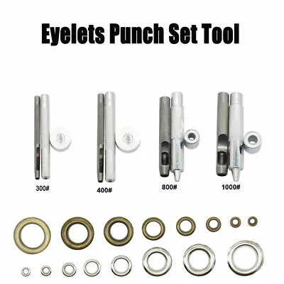 £8.49 • Buy Eyelet Punch Die Tool Set Kits + Eyelets Grommet Washer For Leather Craft Banner