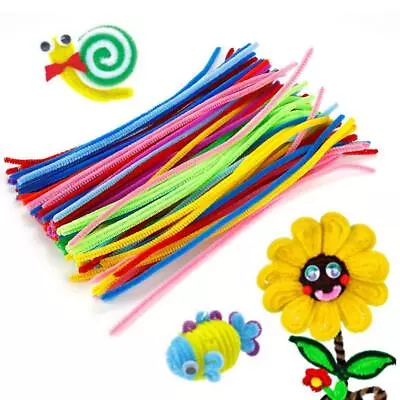 100PCS Mixed Color Twist Stick DIYFluff Strip Children Tools Handmade D7I5 • £5.10