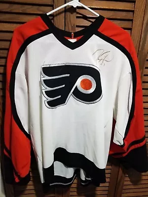 Vintage Philadelphia Flyers Jersey Signed Jeremy Roenick With Game DVD • $175