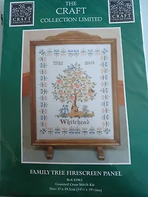 New Unused Craft Collection Cross Stitch Kit 'family Tree Firescreen Panel'. • £29.50