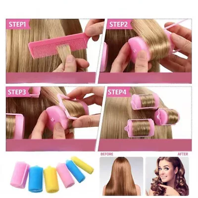 12PCS Hair Styling Rollers Curlers Twist No Heat Sponge Foam Cushion Heatless • $5.57