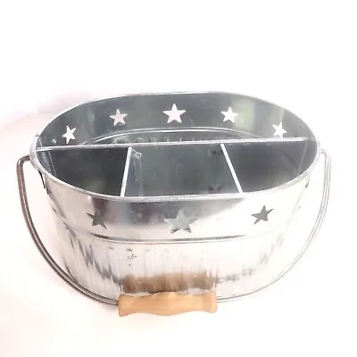 Galvanized Tableware Caddy Star Farmhouse/Rustic Fourth Of July Barbecue/Picnic • $9.99