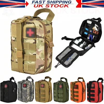 Tactical MOLLE Durable Rip-Away EMT IFAK Medical Pouch First Aid Kit Utility Bag • £12.59