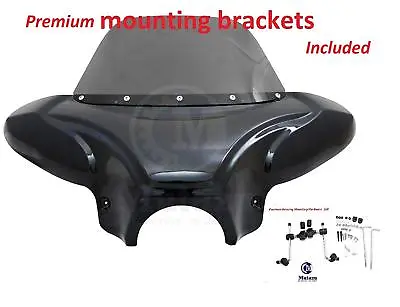 38  Universal Motorcycle Cruiser Batwing Fairing W/ Premium Hardwarewindshield • $199