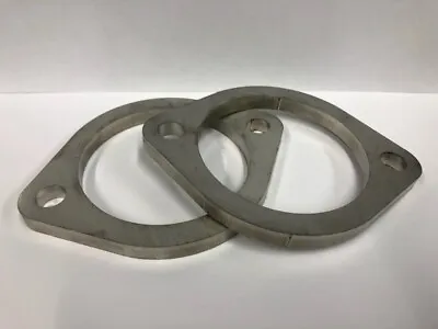 3  Exhaust Flanges X2 Stainless Steel 304 2 Bolt 8mm Thick 76.2mm Pair • £17.95