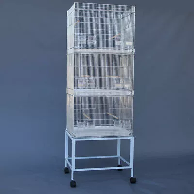 Galvanised Breeding Bird Cages On Stand For Canary Parakeet Budgie Cockatiel • $169