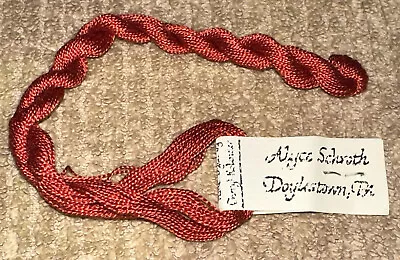 Vintage Alyce Schroth Hand Dyed Spun Silk 20yds Brick Red Embroidery Floss • $9.97