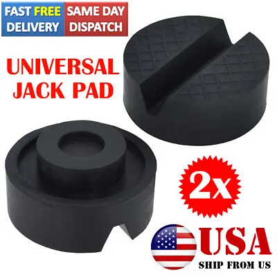 2x Jack Rubber Pad Disk For Jacking Stands Slotted Rail Floor Car Lift Adapter • $9.99