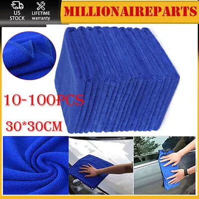 10-100PCS Microfiber Cleaning Cloth Towel Car Polishing No Scratch Detailing US! • $4.99
