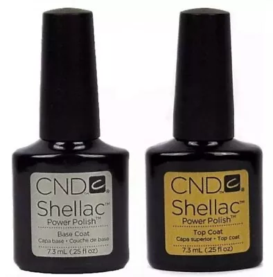 £5.67 • Buy CND Shellac Top Or Base Coat 7.3ml Gel UV LED Nail Soak Off - Seconds  UK Seller