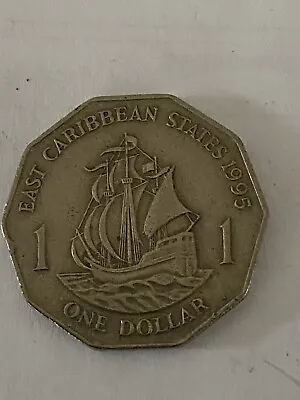 East Caribbean States Queen Elizabeth II 1 Dollar Coin - 1995. • £1