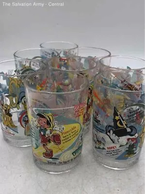 McDonald's Clear 100 Years Of Magic Disney Mickey Mouse Drinking Glass Set Of 8 • $9.99