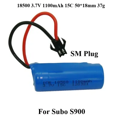 $19.54 • Buy New 18500 1100mAh 3.7V 15C LiPo Battery For Subo S900 RC Helicopter Drone