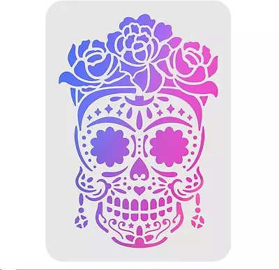 Skull Drawing Painting Stencils Templates 11.6X8.3 Inch Plastic Stencils Decorat • $6.26