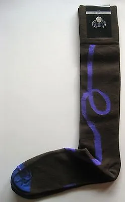 VK NAGRANI SOKCS Over Calf Luxury Socks Chocolate Brown OWP Design • $14.75