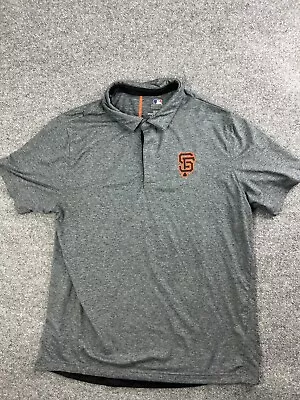 MLB San Francisco Giants Polo Men's XL Gray Baseball Shirt SF Logo • $20