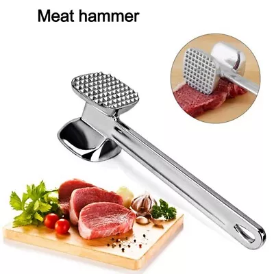 Aluminium Meat Mallet Tenderizer Steak Beef Chicken Metal Hammer Kitchen Tool • £6.30