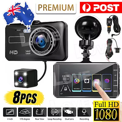 1080P Car Dash Camera Video DVR Recorder Front And Rear Night Vision Dual Cam • $30.95