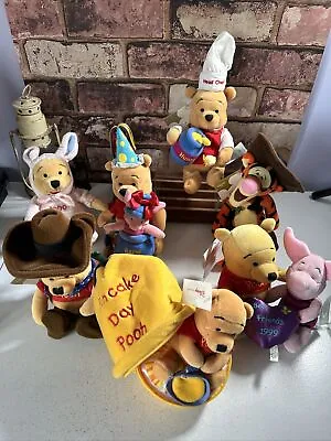 £39.95 • Buy Vintage Disney Store Winnie The Pooh Soft Plush Toys Tigger Cowboy Pancake Day