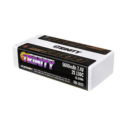 Trinity 5600mah 7.4v 130c 2s Shorty Lipo Battery W/5mm Bullets TRI-1023 • $99.99