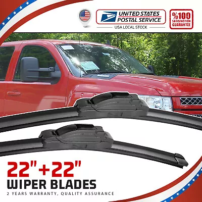 Windshield Front Direct Connect 22  22  Wiper Blades Front Left & Right Rear • $12.99