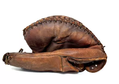 Vtg  Professional Model Oil Treated Baseball Glove 1st Baseman’s Mitt • $25