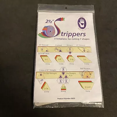 Marti Michell 2-1/2  Strippers Templates 3 Templates For 7 Cutting Shapes • $9.98