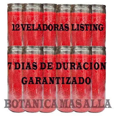 Veladora - Velon  7 Dias - 7 Day Religious Candle - Veladoras Color Roja • $17.99