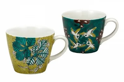 Pair Kutani Yaki Ware Mug Tea Coffee Cup Set Of 2 Old Kutani Auspicious Pattern • $506.63