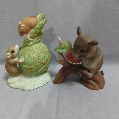 £16.50 • Buy 2 Cute Mice Royal Osborne Ceramic Bone China Ornament Figurine 4  And 4.5 
