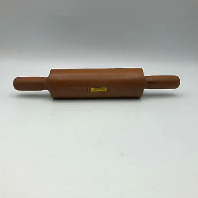 Vintage Rolling Pin HILLBORO Wisconsin Souvenir 10  Solid Wood 5.25  Surface • $16.36