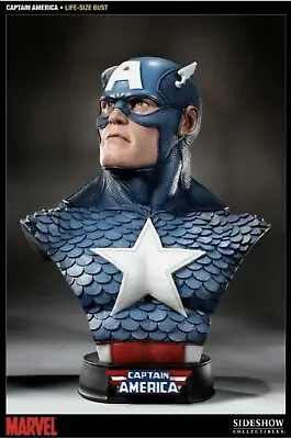 Sideshow Marvel Captain America Life-size Full Bust Only 1000 Made! • $1495