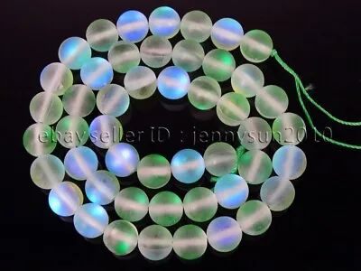 Czech Crystal Glass Aurore Boreale Round Beads 6mm 8mm 10mm 12mm Matte Frosted • $4.70
