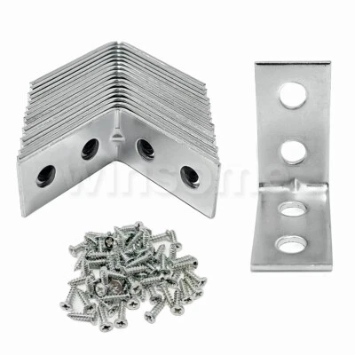 £3.24 • Buy 16Pc Corner Braces Brackets Heavy Duty L Shape Angle Braces Bracket Fence Repair