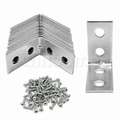 £3.24 • Buy 16Pc Corner Braces Brackets L Shape Angle Braces Bracket Fence Repair