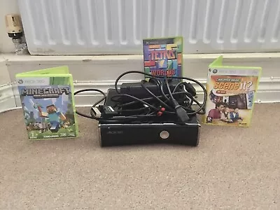 Microsoft Xbox 360 250GB Glossy Black Console & 3x Games Bundle Fully Working • £65