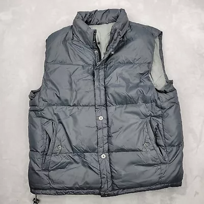 GAP Vest Mens Large Vintage Puffer Jacket Coat Snap Bubble Feather 90s Y2K Adult • $34.97
