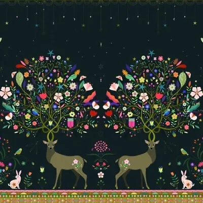 Dashwood Studio Tree Of Life 100% Cotton Poplin Fabric Multicoloured - Per Metre • £14.38