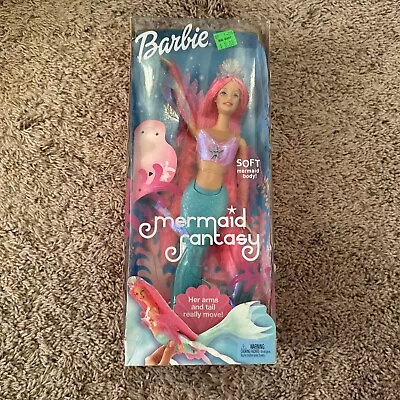 Mattel Barbie Mermaid Fantasy Soft Body Doll #56759 Vtg 2002 Pink Hair New • $169.99