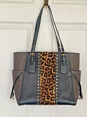 Michael Kors Voyager Tote Bag - Leopard Print Calf Hair • $69.99