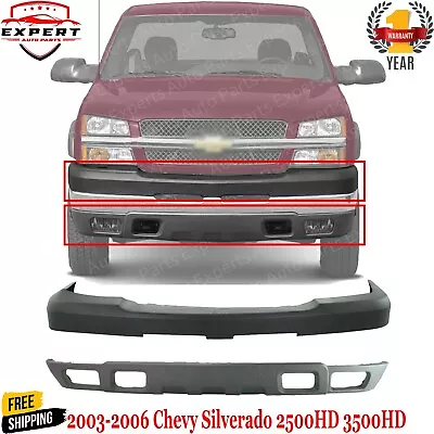 Front Bumper Upper Cover & Lower Valance For 03-06 Chevy Silverado 2500HD 3500HD • $198