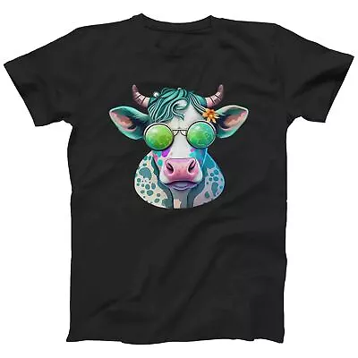 Funny Cow With Sunglasses Men's Ladies Kids T-shirt Cow Lovers Gift T-shirt • £10.99